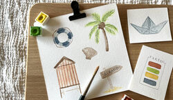 Veranstaltung: Kreativworkshop: Aufbau – Strandhäuser in Aquarell, Mayersche Buchhandlung Aachen in Aachen