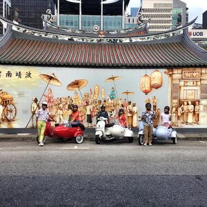 Veranstaltung: Kampong Glam & Civic District Vespa Tour in Singapore, Singapore Sidecars, Sultan Gate in Singapore