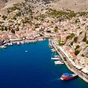 Veranstaltung: Rhodes: High-Speed Boat to Symi Island with Swim Stop at St George’s Bay, Rhodes Cruises in Rhodes