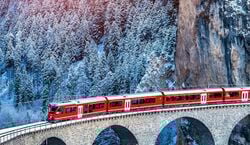 Veranstaltung: Esperienza del Trenino Rosso del Bernina da Milano, Bernina Express Milan in Milan