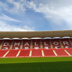 Veranstaltung: Estadio Mallorca Son Moix: Partido de fútbol del RCD Mallorca, Estadi Mallorca Son Moix in Palma De Mallorca