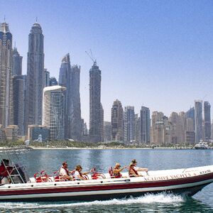 Veranstaltung: Xclusive Yacht: 90-Min Speedboat Tour - Ain Dubai, Palm, Atlantis & Burj Al Arab, Dubai Cruises in Dubai