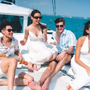 Veranstaltung: Cancún: Crucero en Catamarán al Atardecer Sólo Adultos con Música en Directo y Bebidas, Cancún Water Sports in Cancún