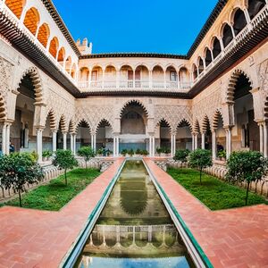 Veranstaltung: Reales Alcázares de Sevilla, Catedral y Giralda: Entrada + Visita de 3,5 horas, Royal Alcázar of Seville in Seville